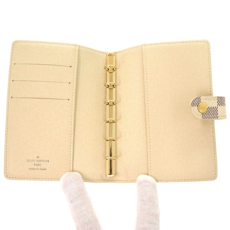 Louis Vuitton Agenda PM Damier Azure R20706 Notebook Cabas White LV 1225 Louis