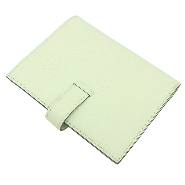 Hermes Bifold Wallet Bearn Compact Vaux Epson Veil Fizz Silver Hardware Light