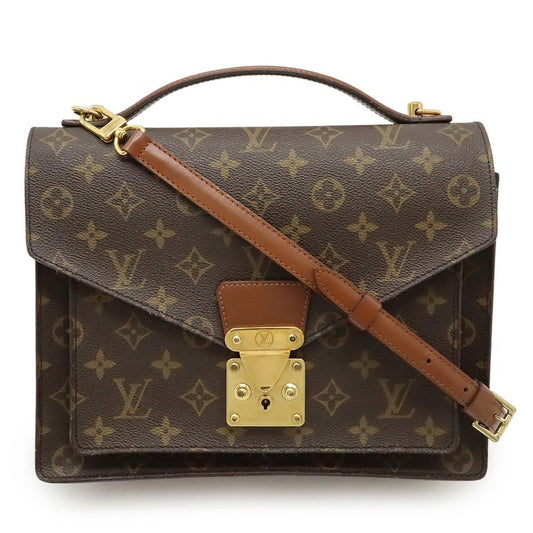 Louis Vuitton Monogram Monceau 28 Second Bag Handbag Business Bag 2WAY Shoulder