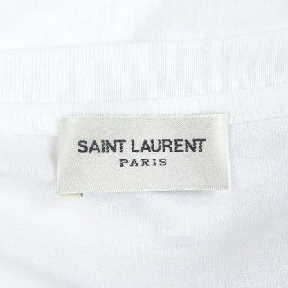 Saint Laurent Paris 2021 464572 100% Cotton Logo Print Crew Neck Short Sleeve
