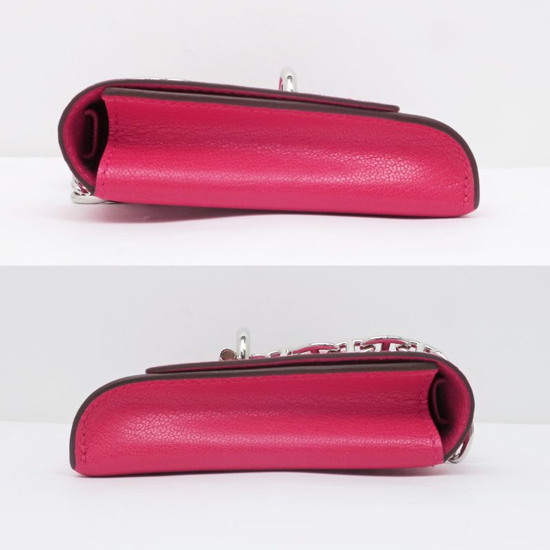 Hermes Chaine D'ancre Compact Wallet Chevre Pink Svhardware B Engraved
