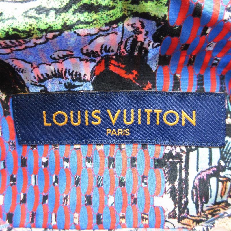 Louis Vuitton Rm222 Pn5 Hns62w Damier Classic Shirt Long Sleeves Purple Size XS