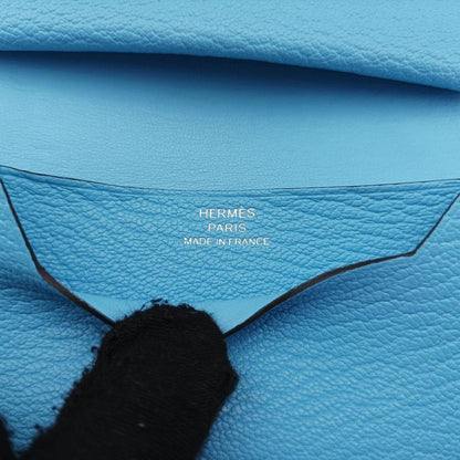 Hermes Bearn Souffle Blue Leather D Ai002id