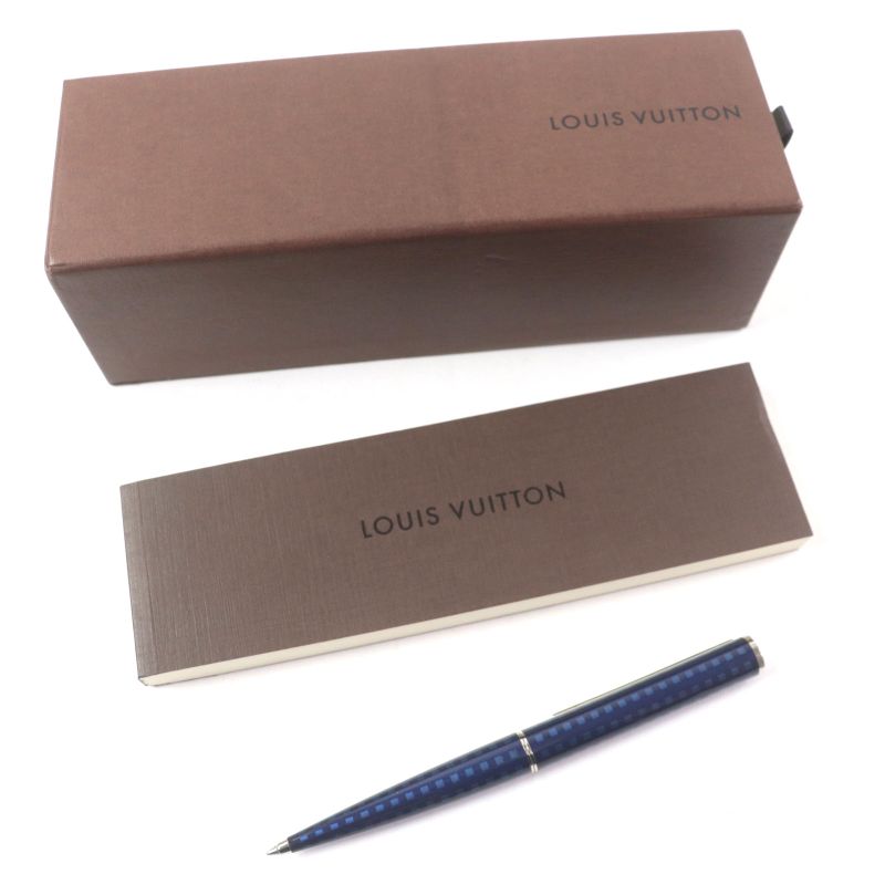 Louis Vuitton N79155 Jetluck Twist Ballpoint Pen Navy Silver With Case Made In