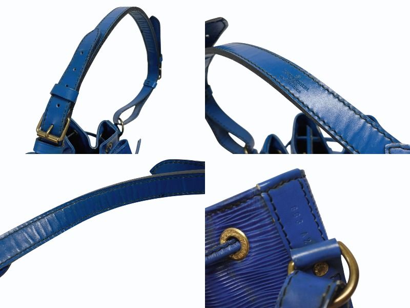 Louis Vuitton Shoulder Bag Epi Noe Blue Gold — view 6
