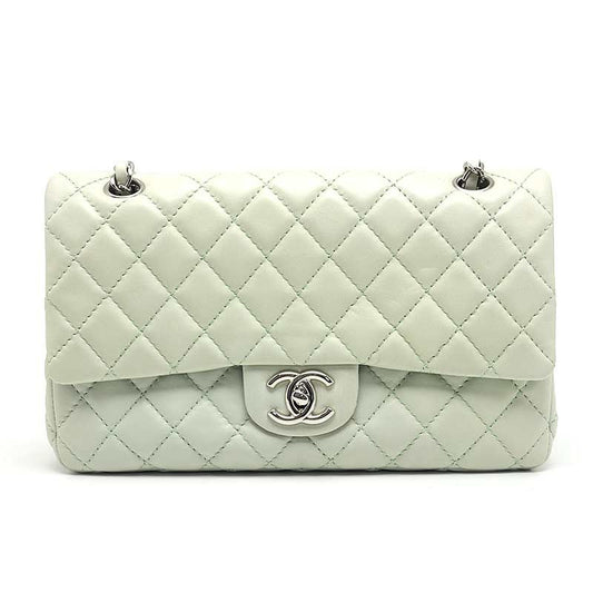 Chanel Matelasse 25 Chain Shoulder Bag W Flap Green