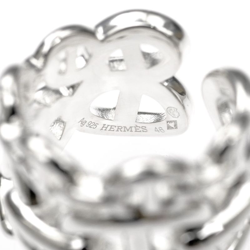 Hermes Chaine D'ancre GM Ring Size 46 Ag925 Silver- Ring