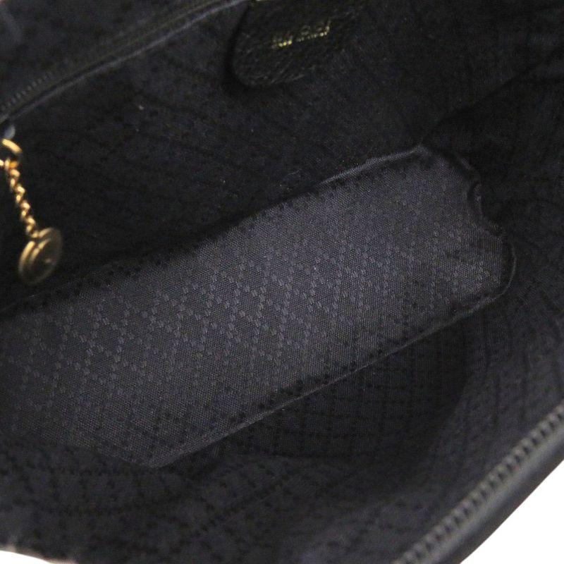 Gucci Bamboo Suede Black 2-way Handbag Black 1639 Gucci