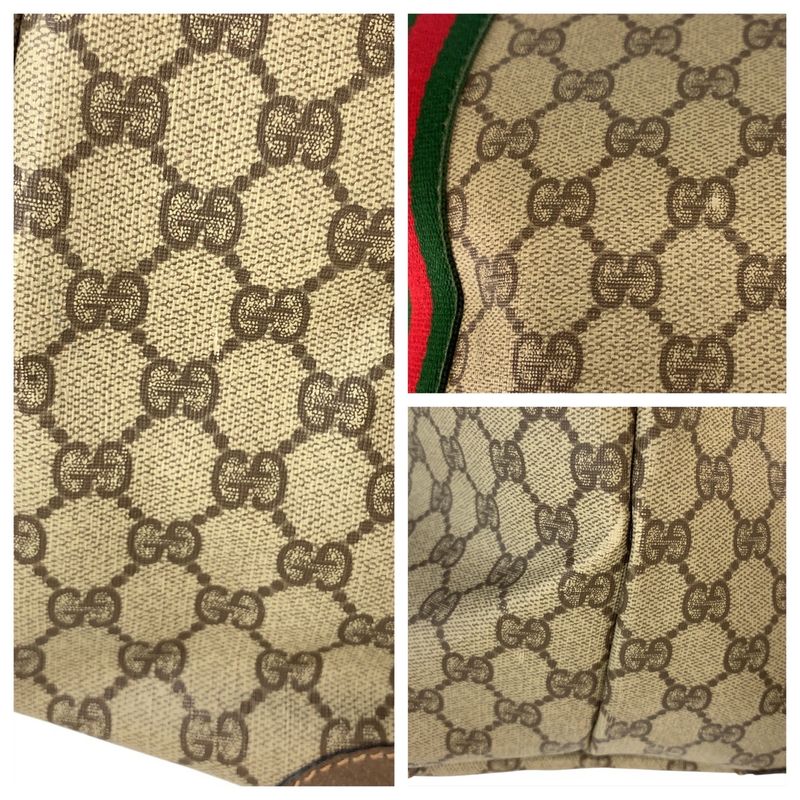 Gucci Vintage Old Gucci Sherry Line GG Supreme Canvas Tote Bag Women 504097