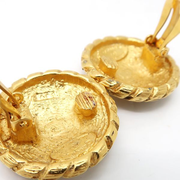 Chanel Earring Vintage GP Coco Mark Round Diameter Approx 3cm (1.18in) Pawnshop