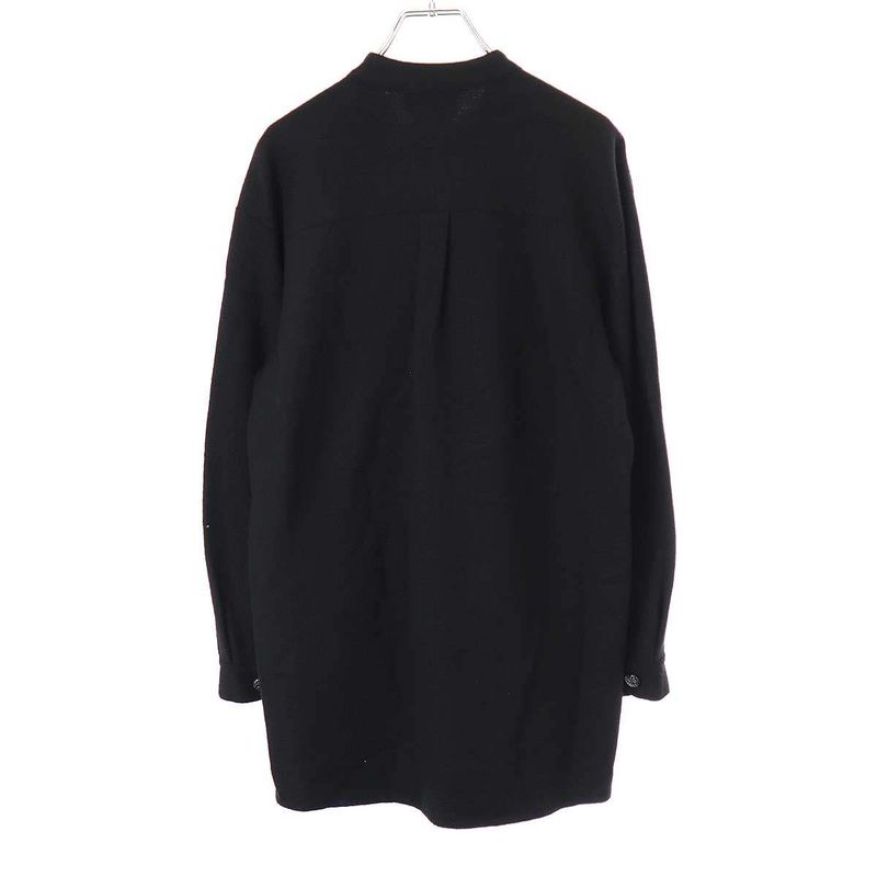 Chanel Flower Patch Pullover Wool Felt Shirt Top P52071k06688 Black 38