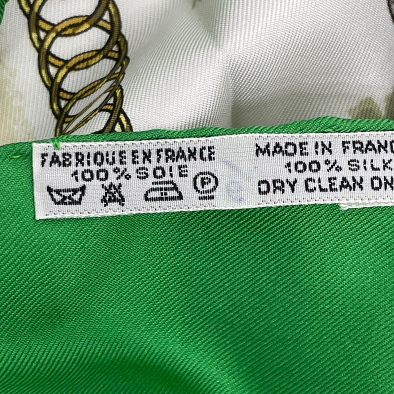 Hermes Scarf Silk Carre 90 LA Promenade DE Longchamps Walk To Ron Chien Green