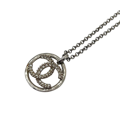 Chanel Necklace A19P Metal A19P Metal Coco Rhinestone Silver