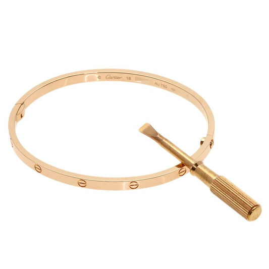 Cartier Mini Love Bracelet #18 Bracelet With Screwdriver 18K Pink Gold Ladies