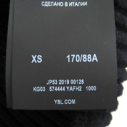 Saint Laurent Paris 574444 Wool Cashmere Bottleneck Long Sleeve Ribbed Knit