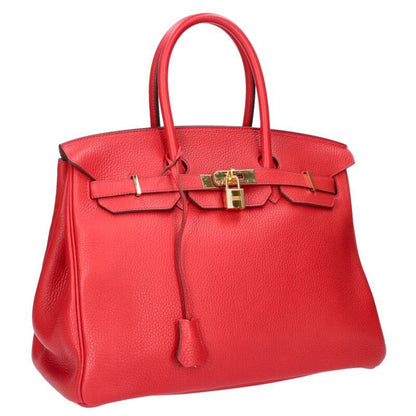 Hermes Birkin 35 C Engraved Ghardware Togo Leather Handbag Men 35