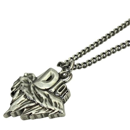 Christian DIOR Necklace Astero Motif Metal Silver