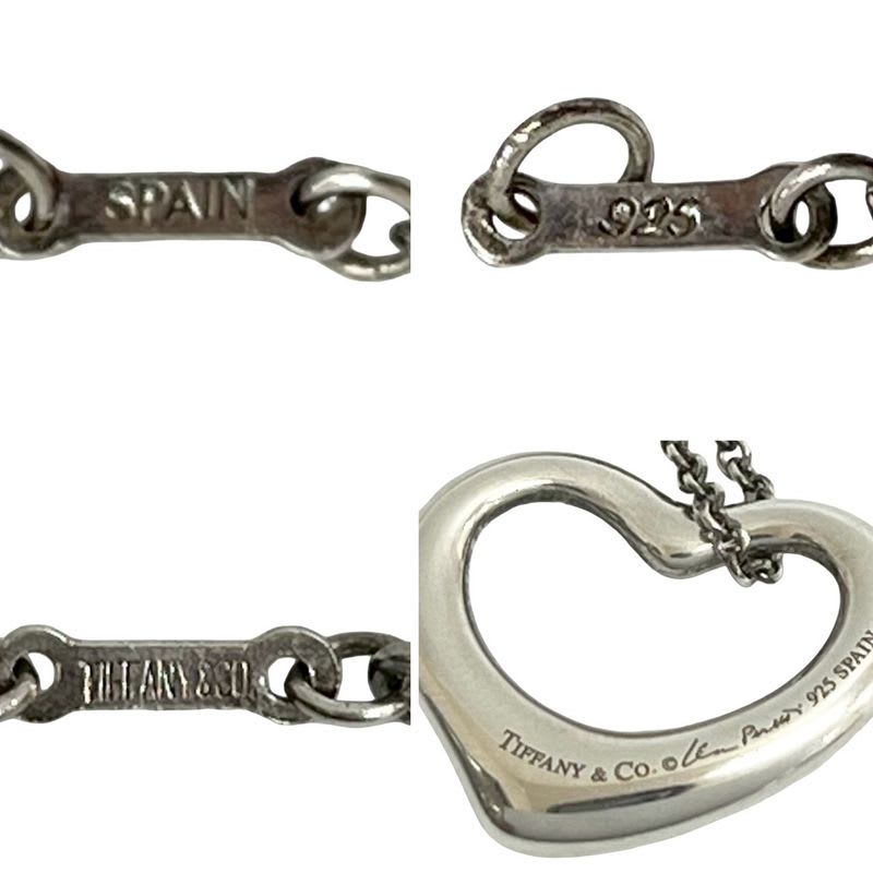 Tiffany & Co Open Heart Necklace Silver 925 Chain Pendant Accessori