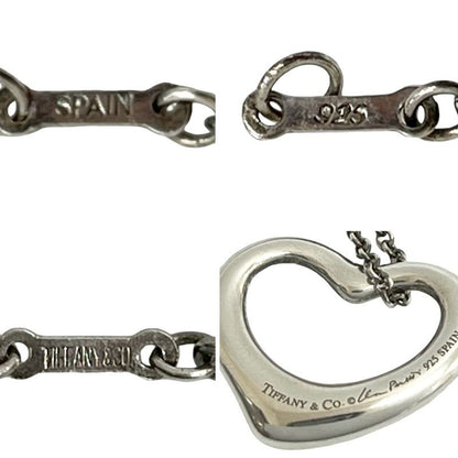Tiffany & Co Open Heart Necklace Silver 925 Chain Pendant Accessori