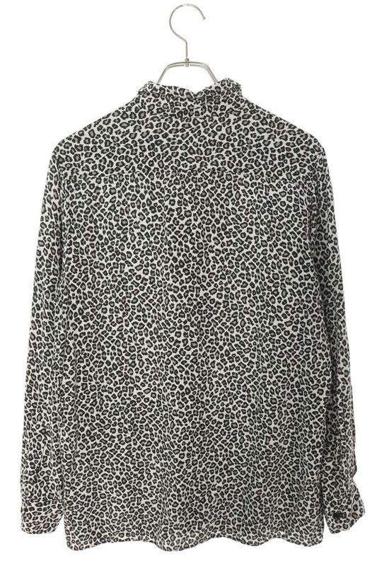 Celine 2c268900h Hawaiian Loose Leopard Print Long Sleeve Shirt Men 38