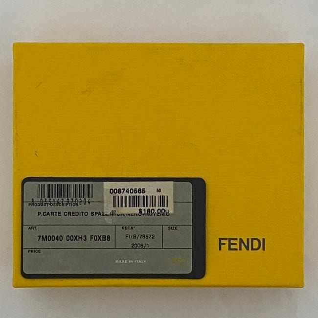 Fendi Card Case Ec22688 Black Micro Zucca