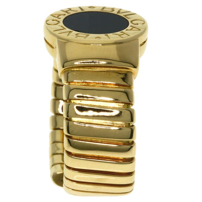 Bvlgari Bulgari Tubogas Onyx Ring And Ring 18K Yellow Gold Ladies