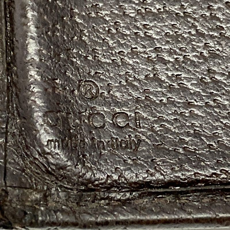 Gucci Bifold Wallet In GG Pattern 04862 Beige And Dark Brown Leather