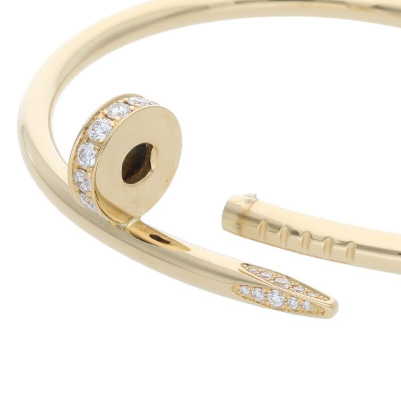 Cartier New Shape Juste UN CLOU Bracelet DIA 18K Yellow Gold Juste Un Clou Half