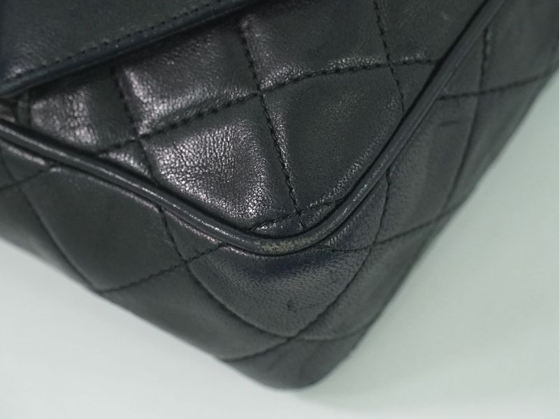 Authentic Chanel Coco Mark Matelasse Tassel Chain Shoulder Bag Pochette