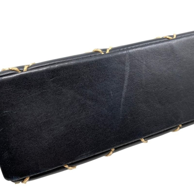 Chanel Shoulder Bag Wildstitch Line 14687 Matelasse Coco Mark Calf Leather