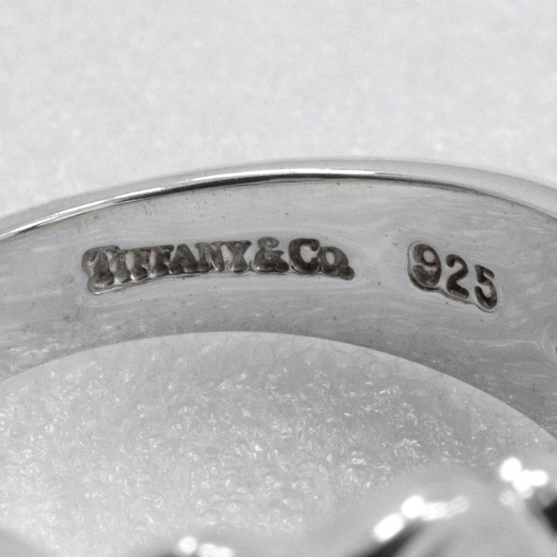 Tiffany & Co Triple Rubbing Heart Paloma Picasso Silver 925 Size 11.5 Ladies