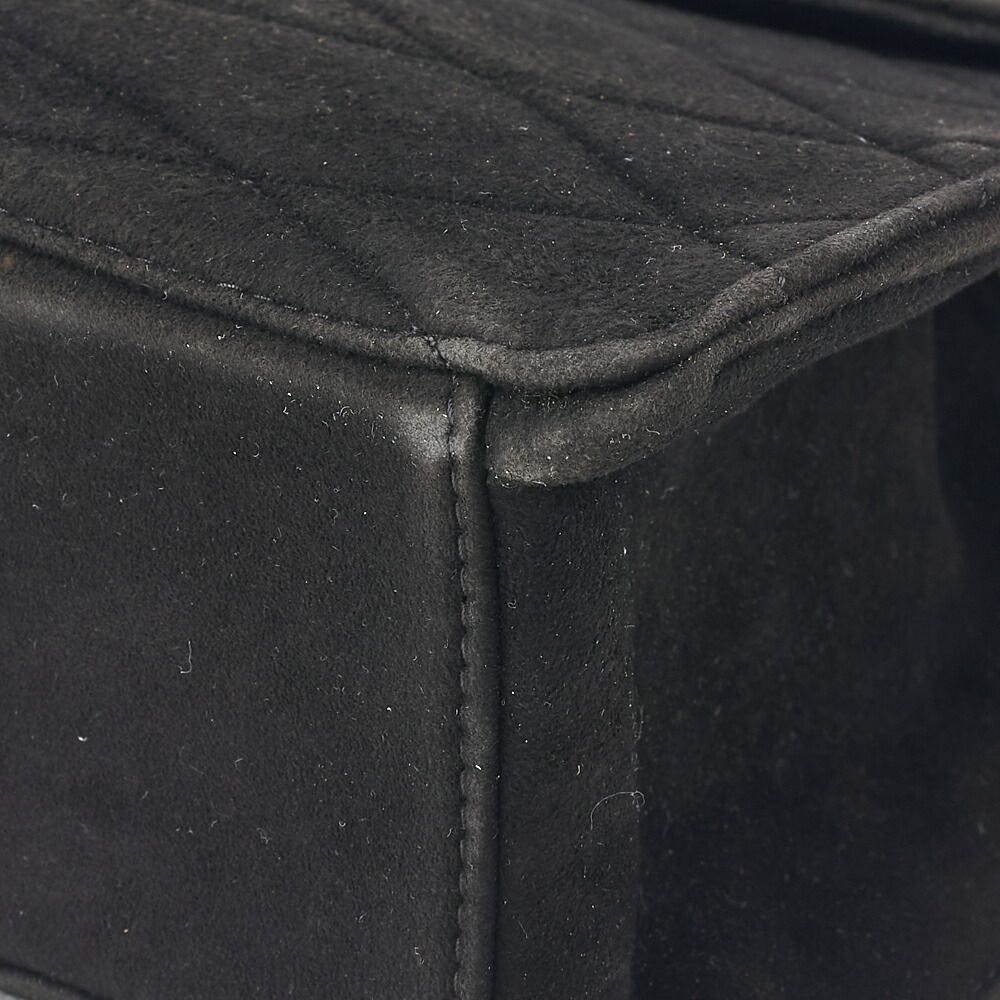 Chanel Shoulder Bag Tote Bag Round Flap Turnlock Chain Shoulder Suede Black