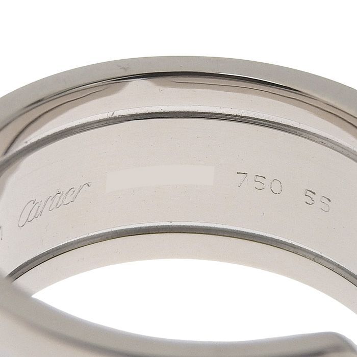 Cartier C2 Diamond Ring 18K White Gold 750 White Gold Diamond #55 Size 15