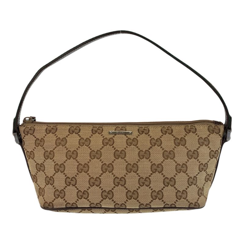 Gucci Sherry Line Beige Silver Hardware GG Canvas 141809 Handbag Accessory