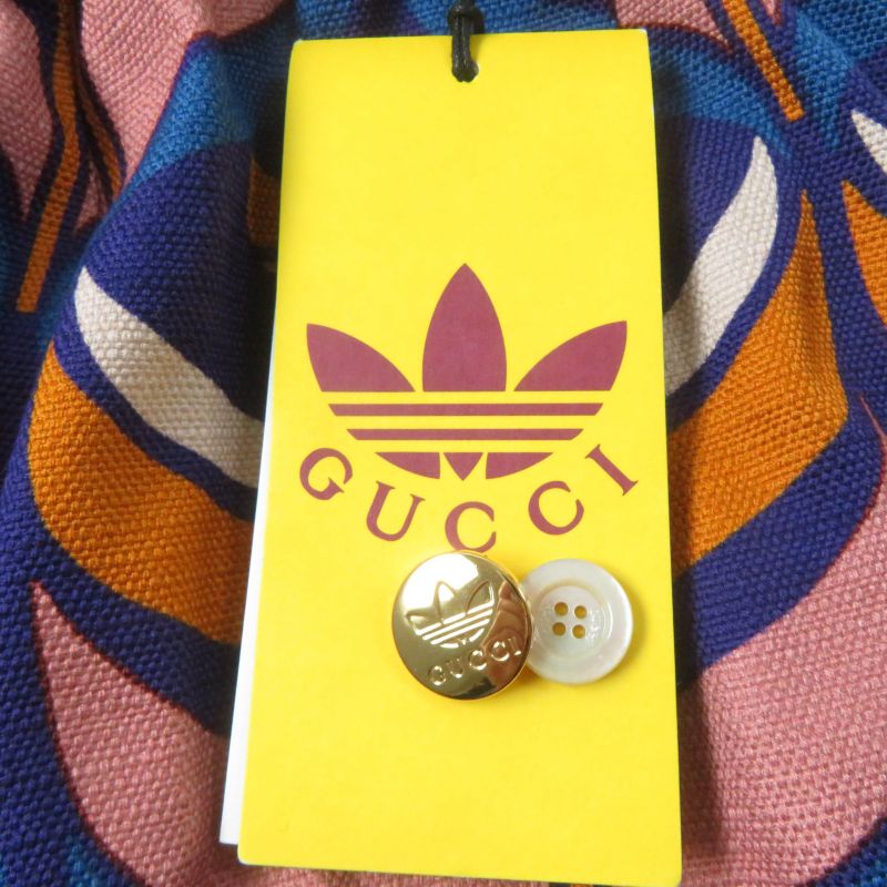 Gucci×adidas 703006 100% Cotton Trefoil Webline Shorts Multicolor 36 Made In