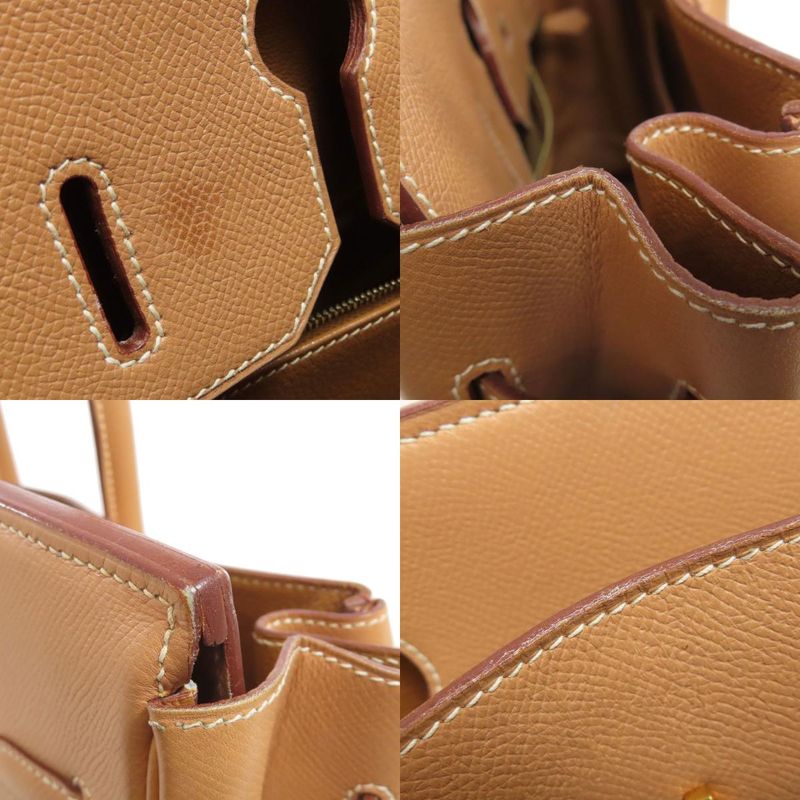 Hermes Birkin 35 Gold Hardware Handbag Courchevel Women