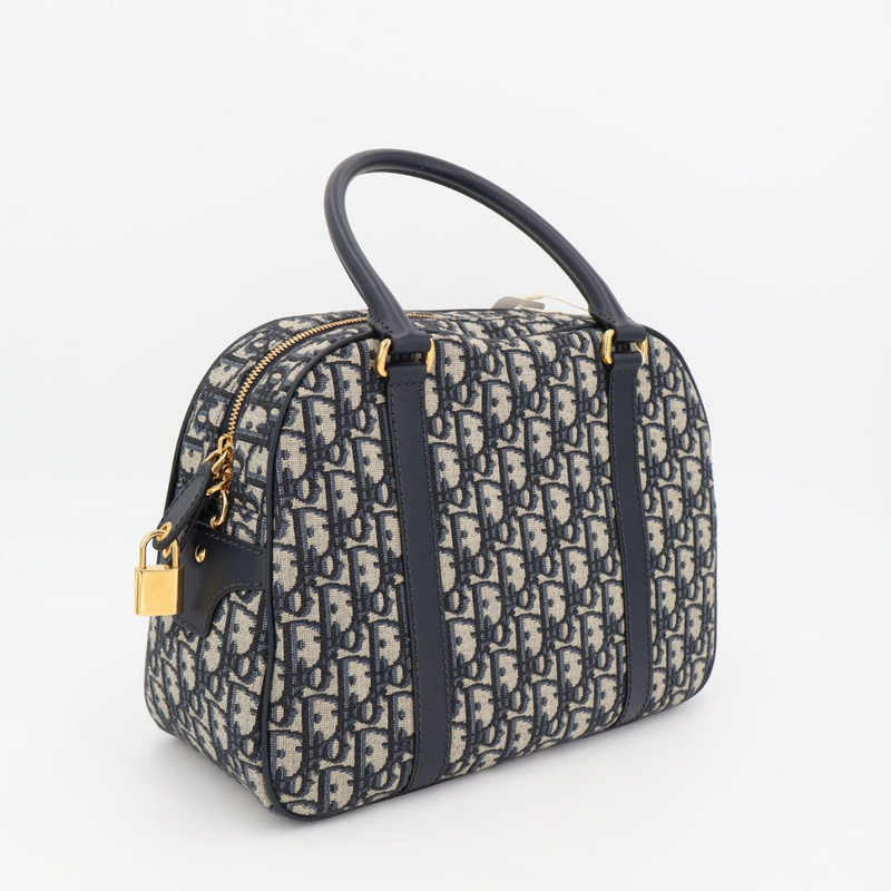 Christian DIOR Vibe Oblique Canvas And Leather 2WAY Handbag