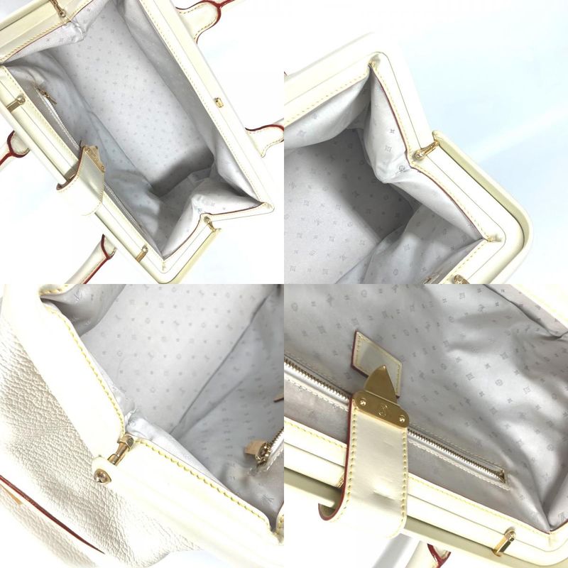 Louis Vuitton Handbag Angenieux PM M91811 Suhari Leather White