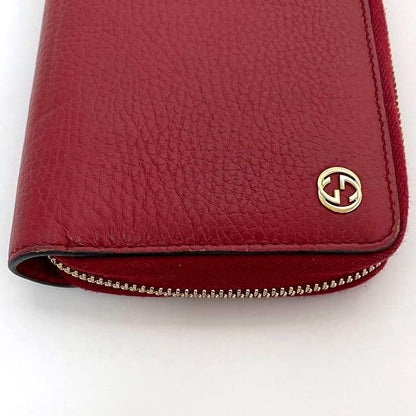 Gucci Round Zipper Wallet Red Interlocking 464884