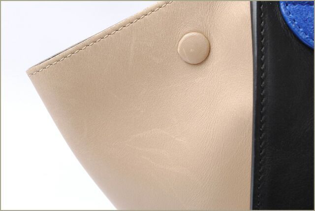 Celine Handbag Shoulder Bag Celine Trapeze 169543 Blue Sand Beige Black 2-way