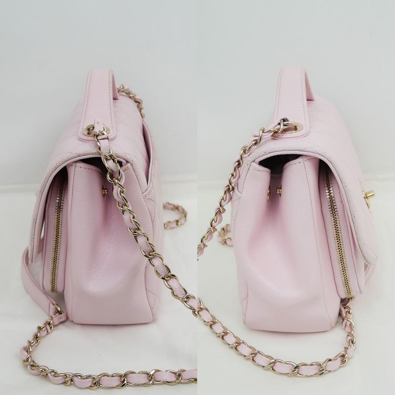 Chanel Business Affinity A93607 Pink Matelasse Caviar Hand Shoulder Bag