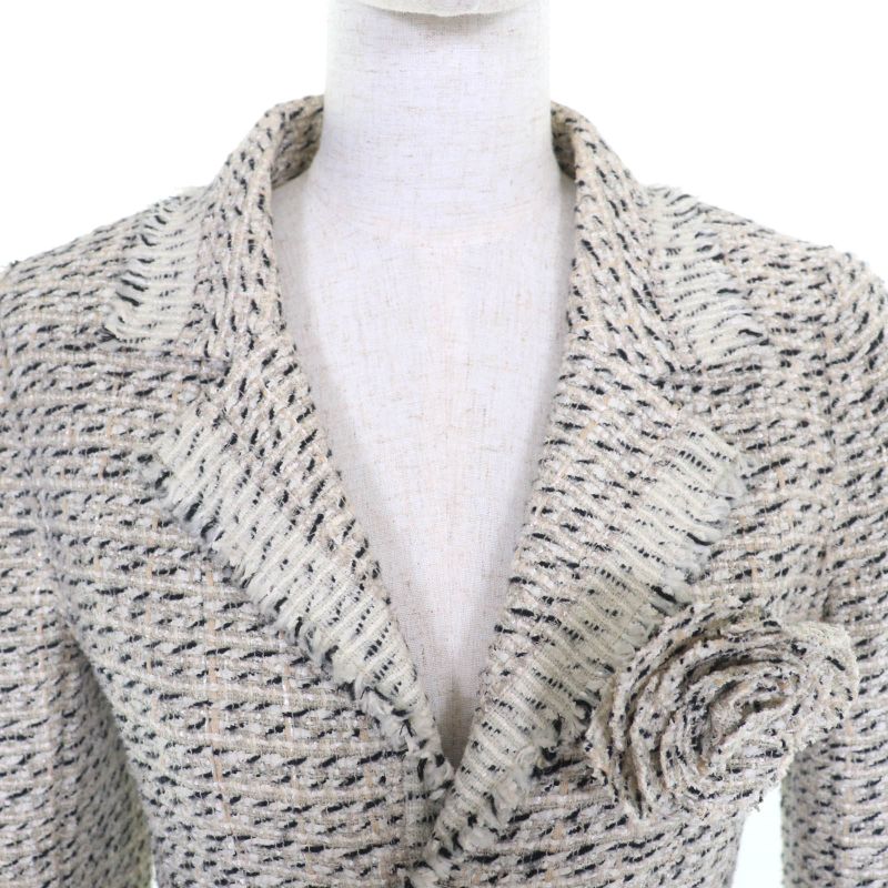 CHANEL Vintage 04A P23949/p23976 Tweed Jacket + Skirt Setup Suit With