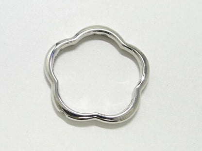 Chanel Camellia Ring 750wg 18K White Gold White Togo Old Diamond Size 48 Approx