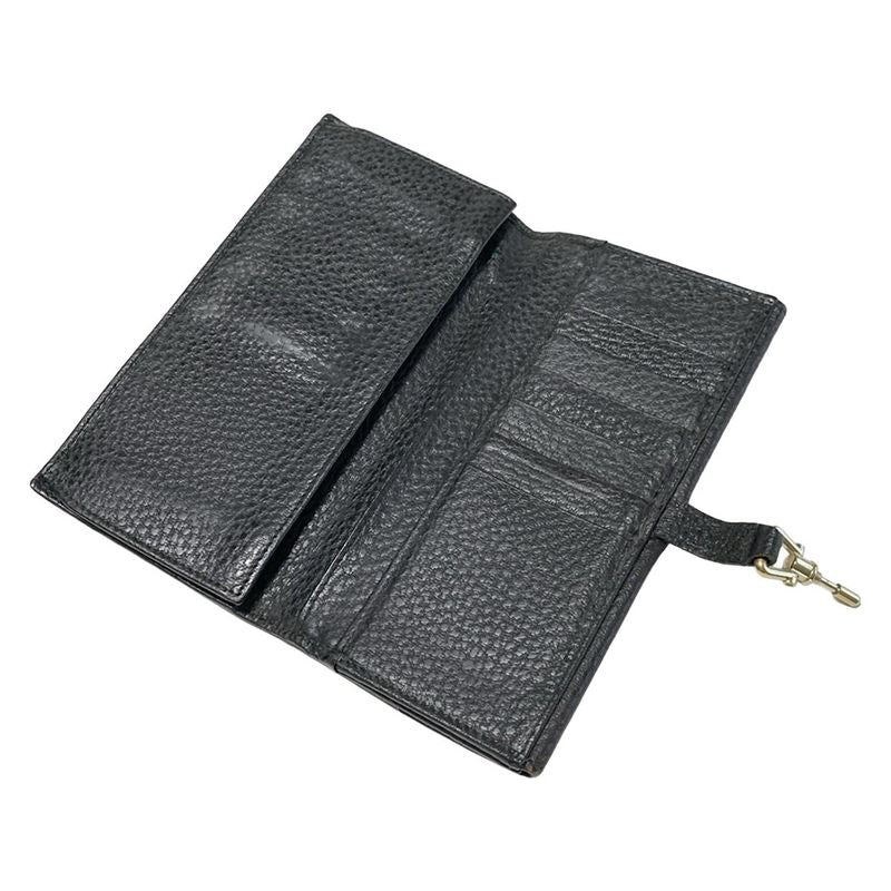 Gucci Long Wallet New Jackie 141430 Black Leather