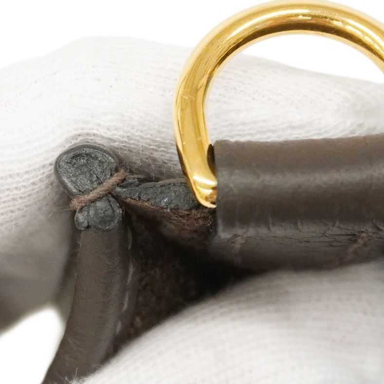 Hermes Shoulder Bag Evelyn TPM Taurillon Cles Mance Ebène Gold Hardware W