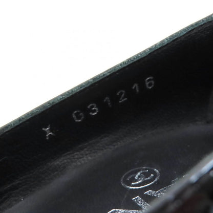 CHANEL G31216 Patent Leather Perforated Wedge Sole Pumps Black 36.5 Storage