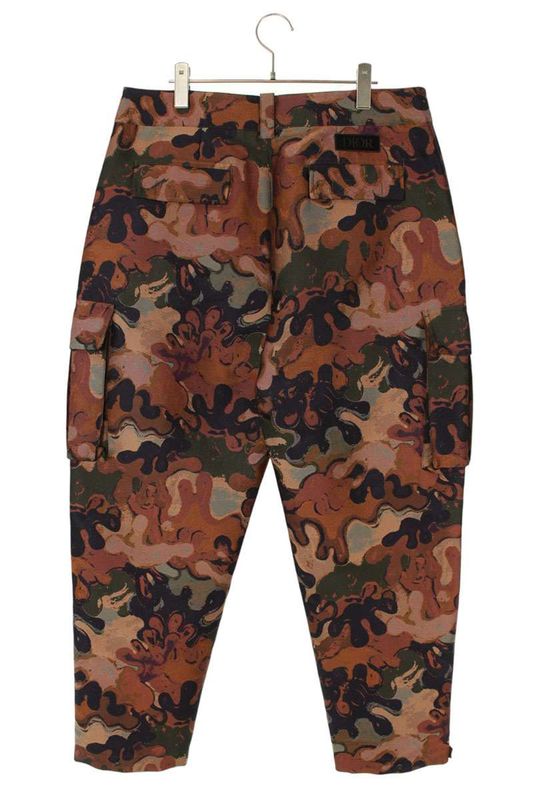 Dior X Peter Doig 013c122a5336 Metallic Camouflage Cargo Long Pants Men's 52