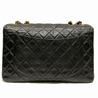 CHANEL Jumbo Maxi XL 24K Gold Flap Bag Lambskin Chain Shoulder Black