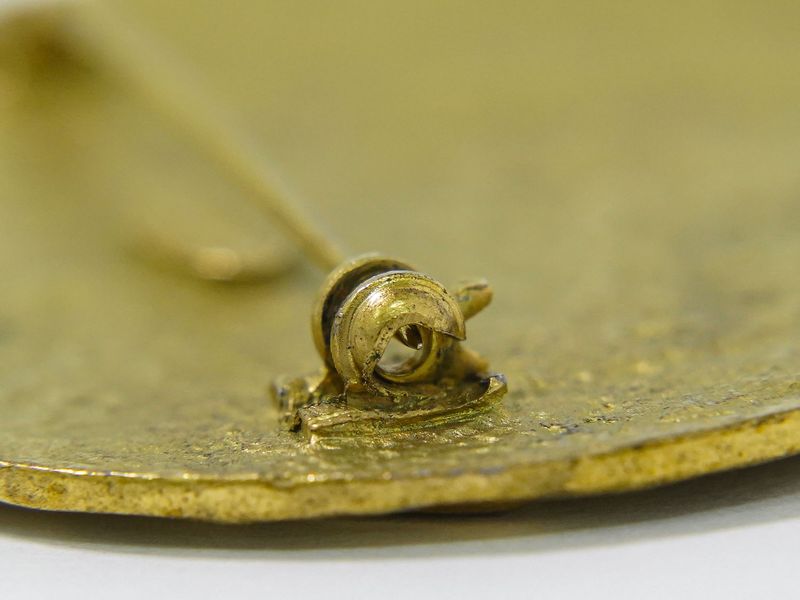 Authentic Chanel Coco Mark Brooch GP Gold Plated Coco Mark Accessories Jewelry