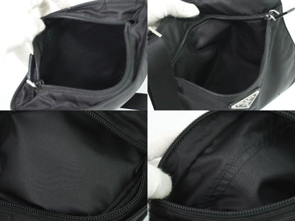 Authentic Prada Nylon Shoulder Bag Pochette Black Bag Pre-owned [follow-up